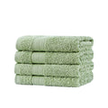 Samland Premium Cotton Washcloths 4-Pack Quick-Dry Face Towels Set-Green V1060-TOWPAK03GR