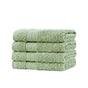 Samland Premium Cotton Washcloths 4-Pack Quick-Dry Face Towels Set-Green V1060-TOWPAK03GR