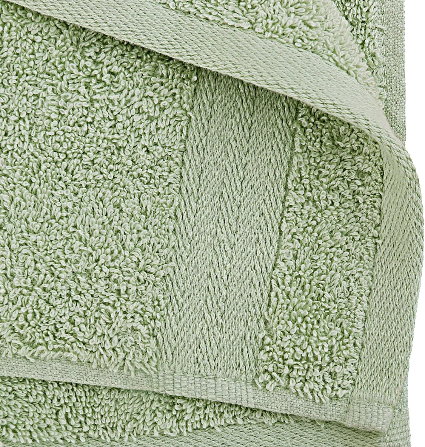 Samland Premium Cotton Washcloths 4-Pack Quick-Dry Face Towels Set-Green V1060-TOWPAK03GR