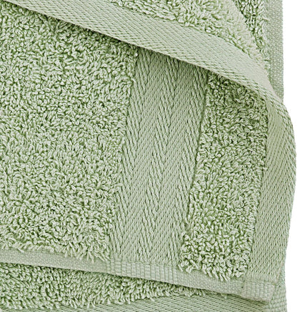 Samland Premium Cotton Washcloths 4-Pack Quick-Dry Face Towels Set-Green V1060-TOWPAK03GR