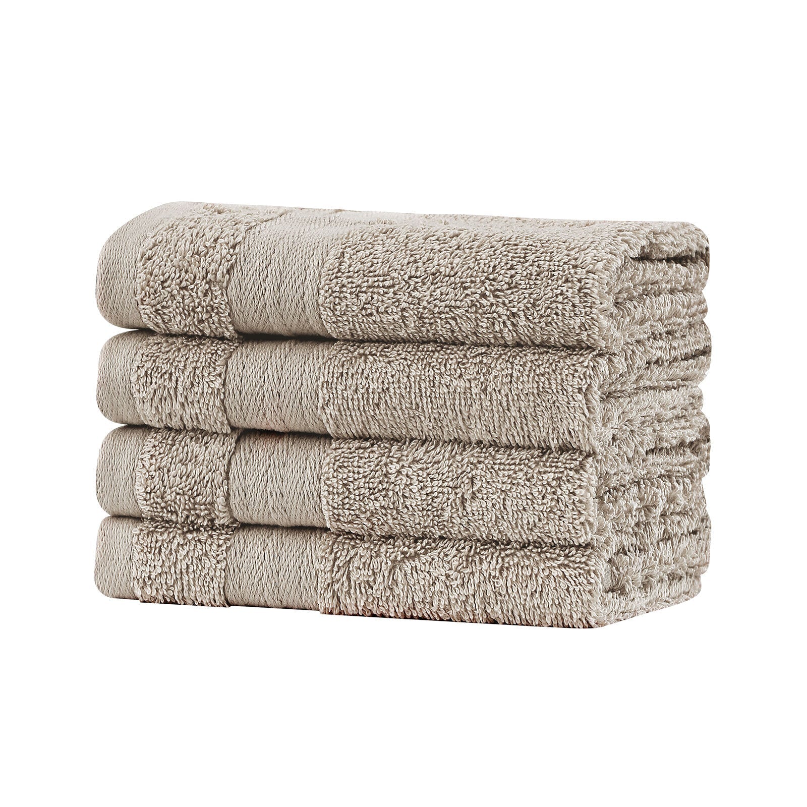 Samland Premium Cotton Washcloths 4-Pack Quick-Dry Face Towels Set-Linen V1060-TOWPAK03LI