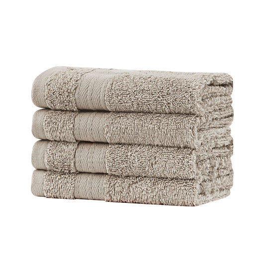 Samland Premium Cotton Washcloths 4-Pack Quick-Dry Face Towels Set-Linen V1060-TOWPAK03LI