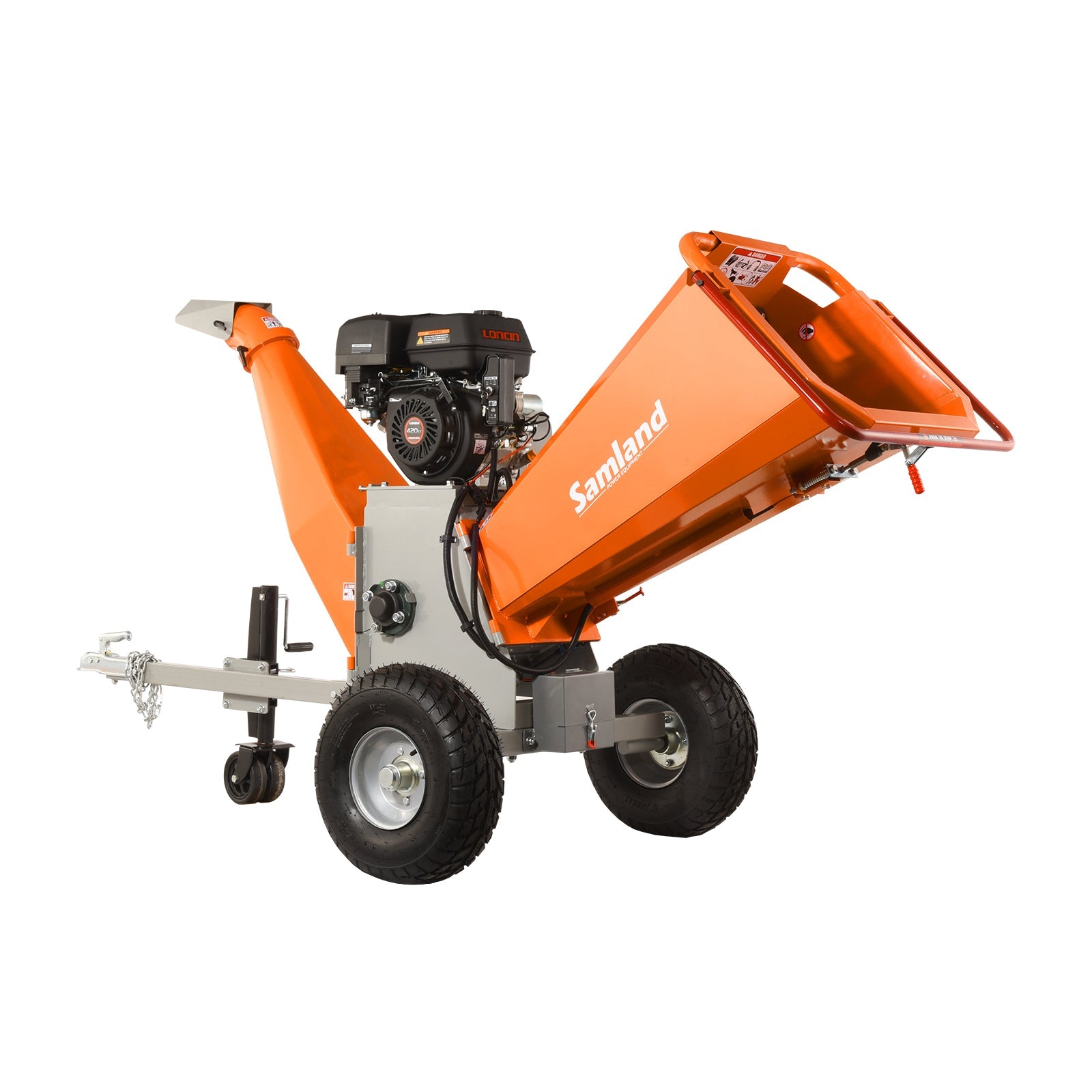 Samland 15hp Loncin Gasoline Engine Powered Tree Branch Wood Chipper Shredder (WC420) V1060-WC420