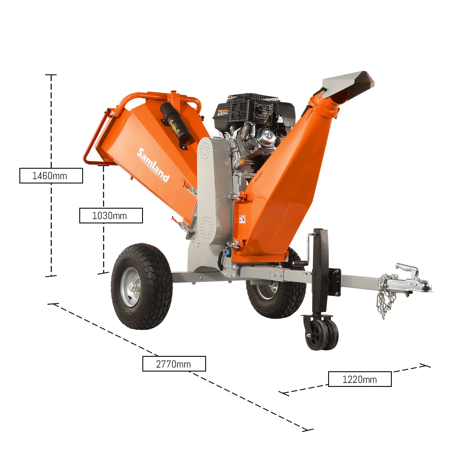 Samland 15hp Loncin Gasoline Engine Powered Tree Branch Wood Chipper Shredder (WC420) V1060-WC420