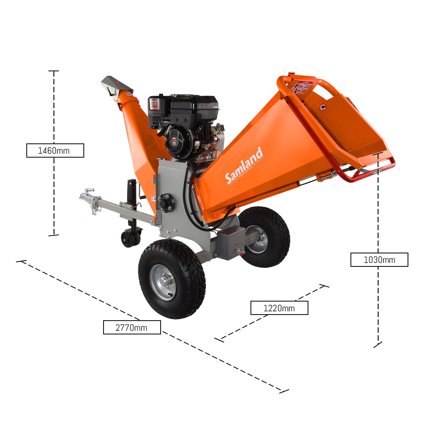 Samland 13.5hp B&S Gasoline Engine Tree Branch Wood Chipper Shredder (WC420BS) V1060-WC420BS