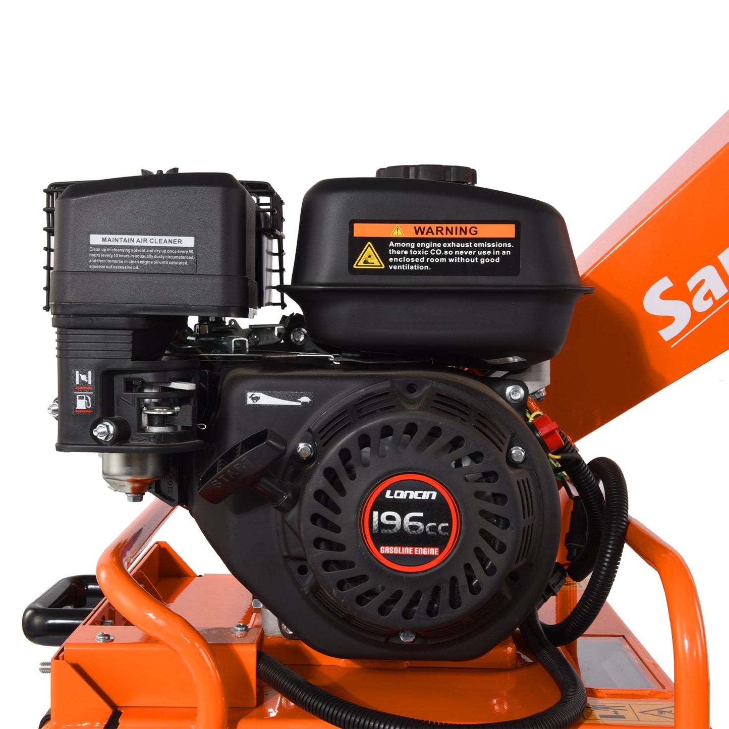 Samland WC50 Mini Wood Chipper, Loncin 6.5 HP Engine V1060-WC50