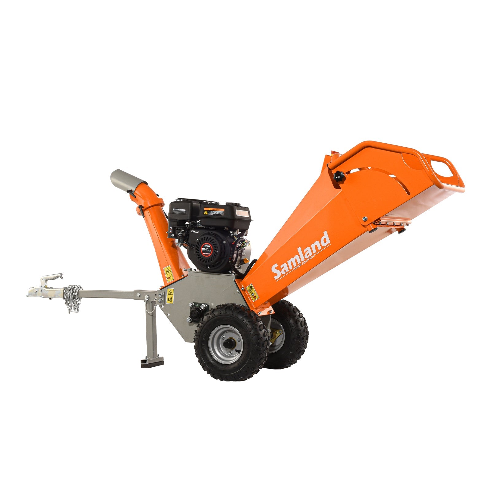 Samland WC65 Professional Wood Chipper, Loncin 6.5 HP Engine with Towing Bar V1060-WC65