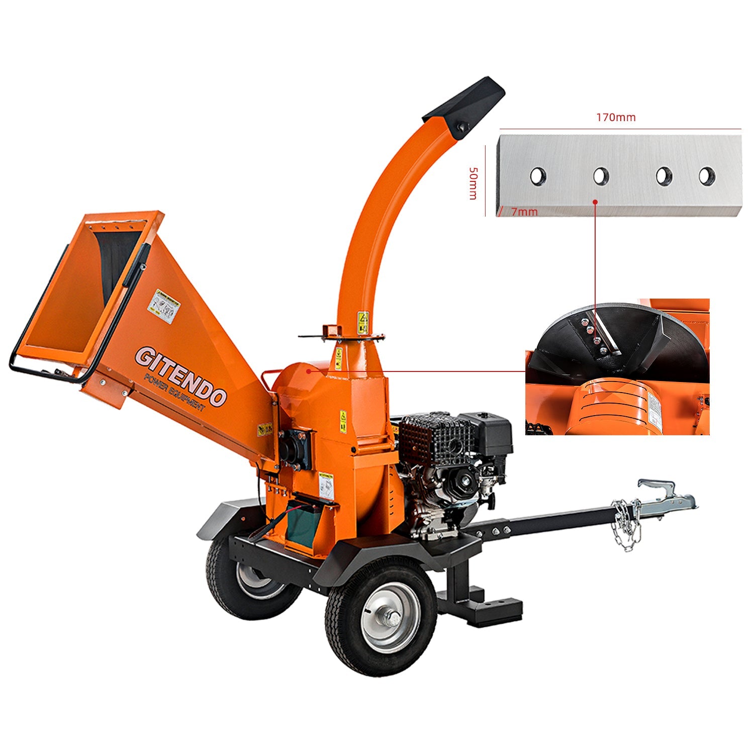 Samland Tow Behind 15HP Wood Chipper 120MM Disc Chipping V1060-WCD150