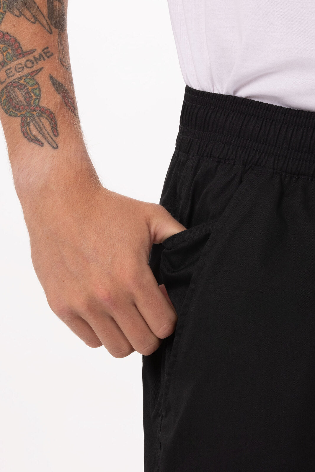 Lightweight Black XXL Baggy Pants by Chef Works V107-BBLW-XXL
