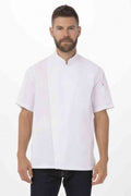 Springfield Men's White Zipper L Chef Jacket by Chef Works V107-BCSZ009-WHT-L