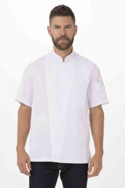 Springfield Men's White Zipper L Chef Jacket by Chef Works V107-BCSZ009-WHT-L