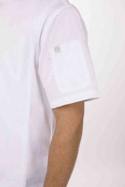Springfield Men's White Zipper L Chef Jacket by Chef Works V107-BCSZ009-WHT-L