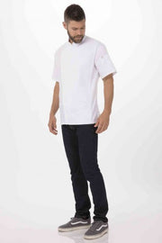 Springfield Men's White Zipper L Chef Jacket by Chef Works V107-BCSZ009-WHT-L