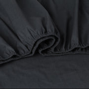 Elan Linen 100% Egyptian Cotton Vintage Washed 500TC Charcoal 50 cm Deep Mega King Bed Sheets Set V107-MKBCHRSS