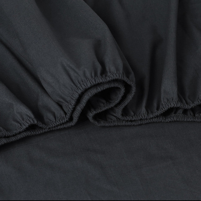Elan Linen 100% Egyptian Cotton Vintage Washed 500TC Charcoal 50 cm Deep Mega King Bed Sheets Set V107-MKBCHRSS