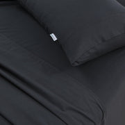 Elan Linen 100% Egyptian Cotton Vintage Washed 500TC Charcoal 50 cm Deep Mega King Bed Sheets Set V107-MKBCHRSS