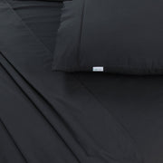 Elan Linen 100% Egyptian Cotton Vintage Washed 500TC Charcoal 50 cm Deep Mega King Bed Sheets Set V107-MKBCHRSS