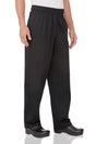 Essential Men's Black L Baggy Chef Pants by Chef Works V107-NBBP-L