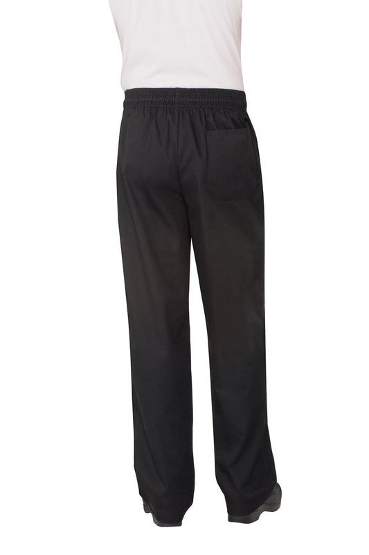 Essential Men's Black L Baggy Chef Pants by Chef Works V107-NBBP-L