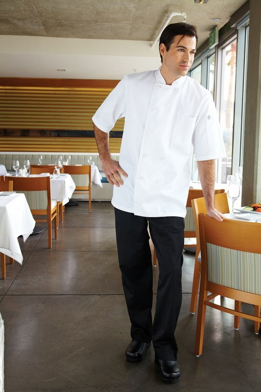 Essential Men's Black XL Baggy Chef Pants by Chef Works V107-NBBP-XL