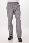 Essential Men's Small Checks XL Baggy Black Chef Pants by Chef Works V107-NBCP-XL