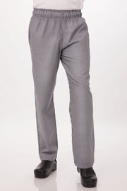 Essential Men's Small Checks XL Baggy Black Chef Pants by Chef Works V107-NBCP-XL