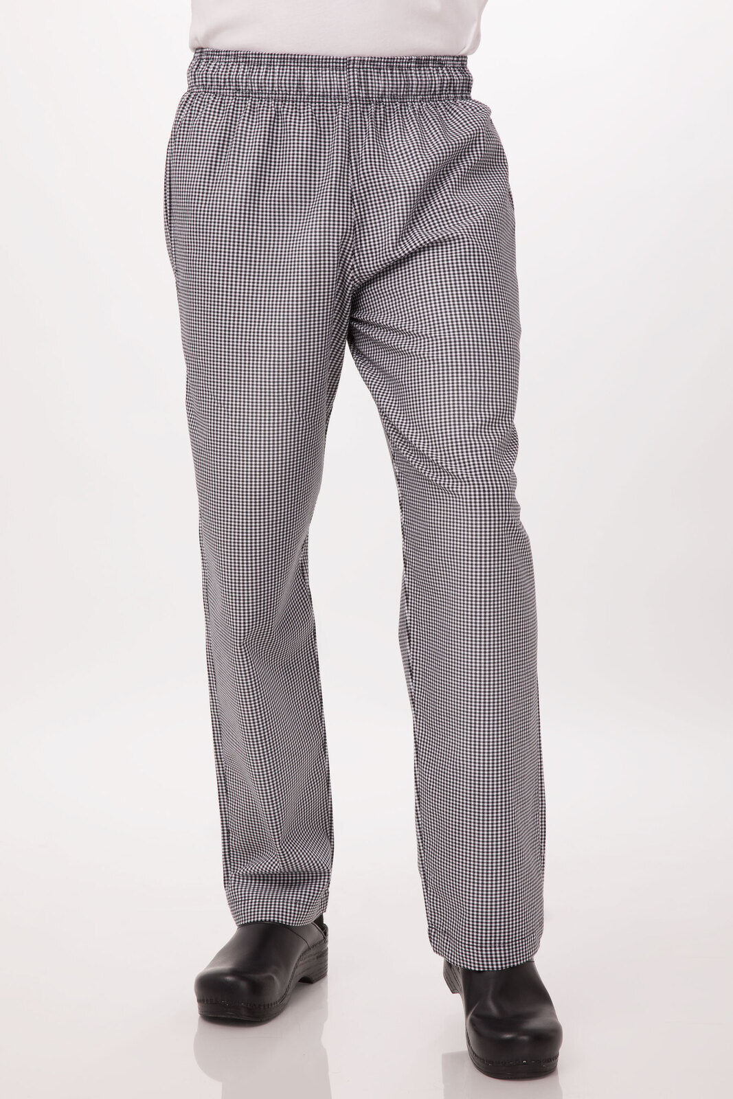 Essential Men's Small Checks XL Baggy Black Chef Pants by Chef Works V107-NBCP-XL