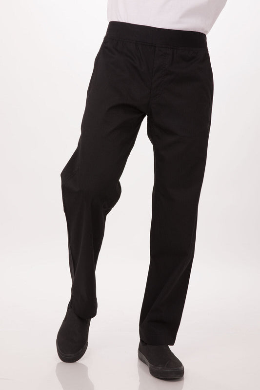 Lightweight Black M Slim Men's Chef Pants by Chef Works V107-PBN01-BLK-M