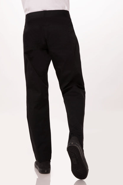 Lightweight Black M Slim Men's Chef Pants by Chef Works V107-PBN01-BLK-M