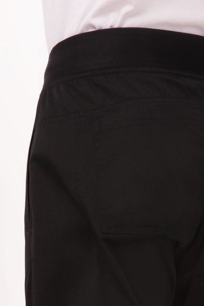 Lightweight Black M Slim Men's Chef Pants by Chef Works V107-PBN01-BLK-M
