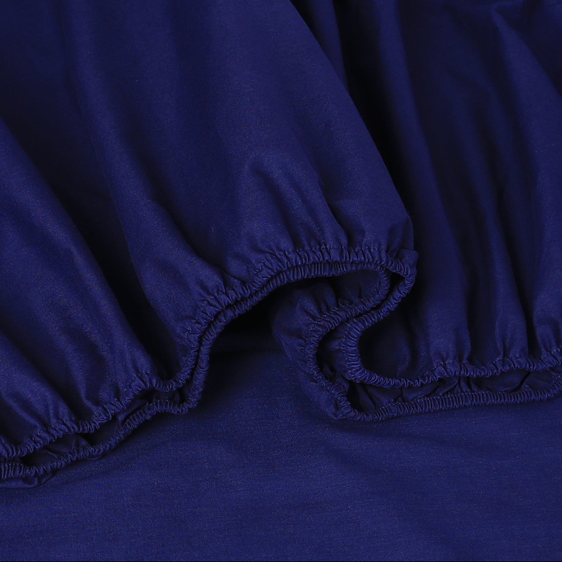 Elan Linen 100% Egyptian Cotton Vintage Washed 500TC Navy Blue Single Bed Sheets Set V107-SBNBLSS