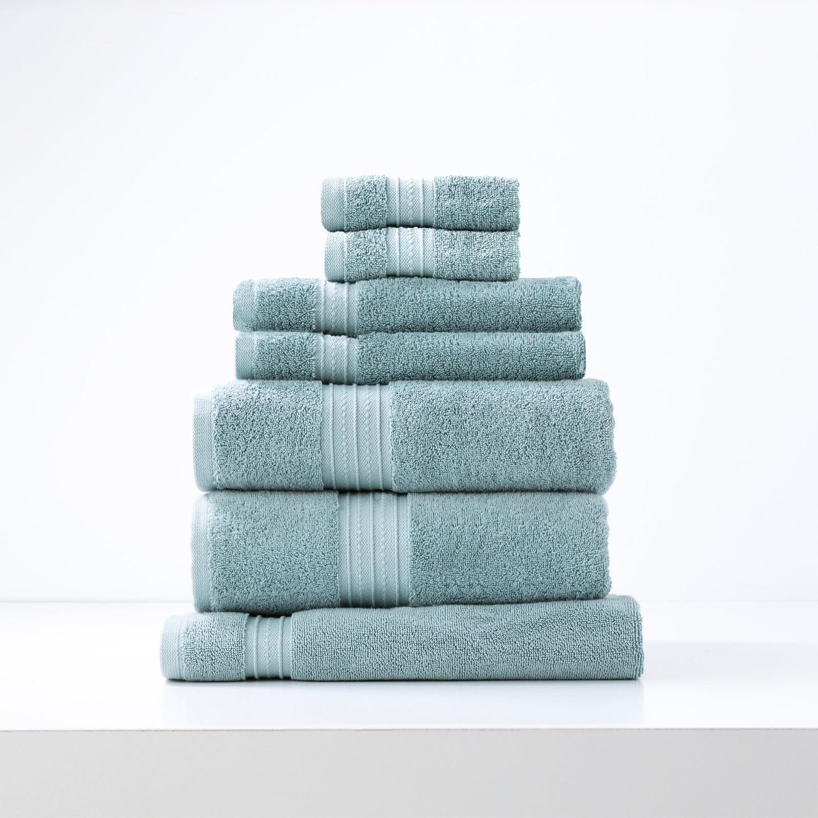 Brentwood 650 GSM Low Twist 7 Piece Gray Mist Bath Set by Renee Taylor V107-SH313400