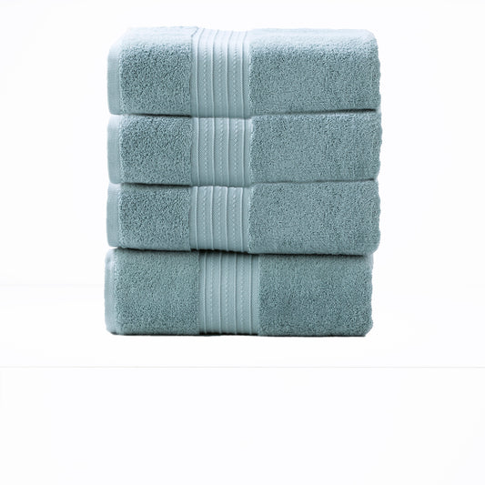 Brentwood 650 GSM Low Twist 4 Piece Bath Gray Mist Towel by Renee Taylor V107-SH314405
