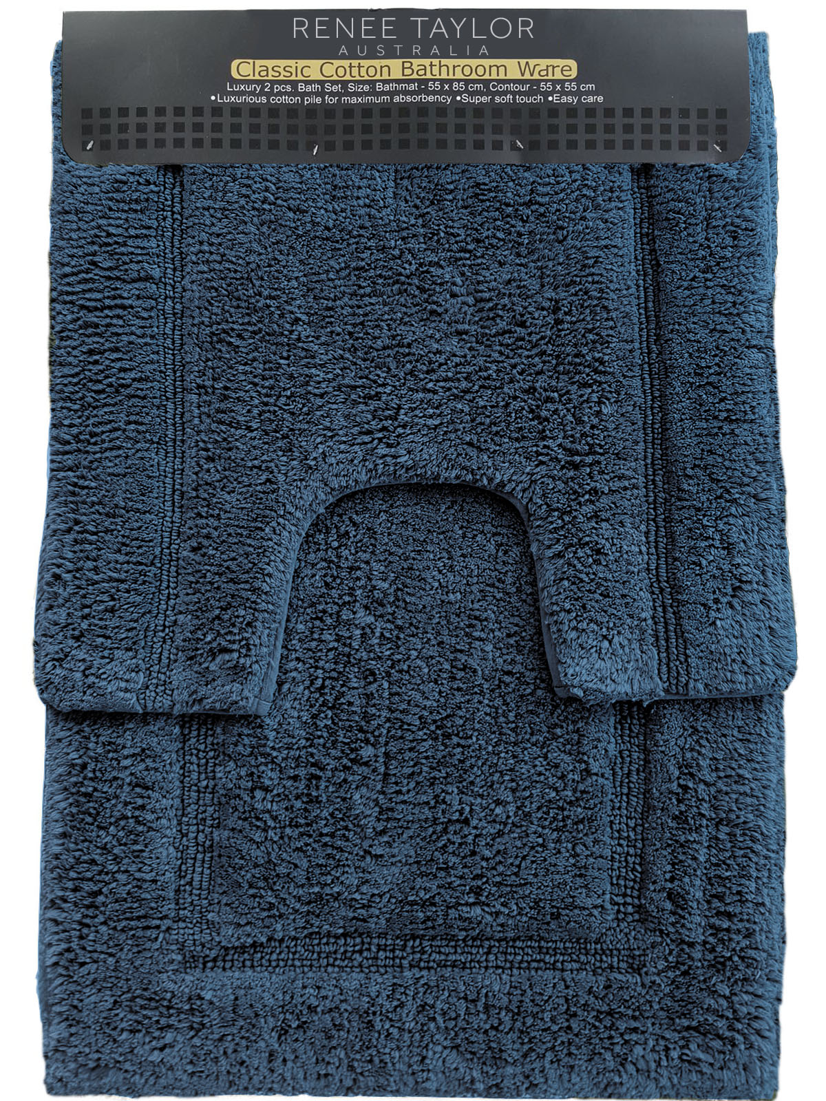 2 Piece 2200 GSM Tufted Blue Mirage Bath Mat Set by Renee Taylor V107-SH314765