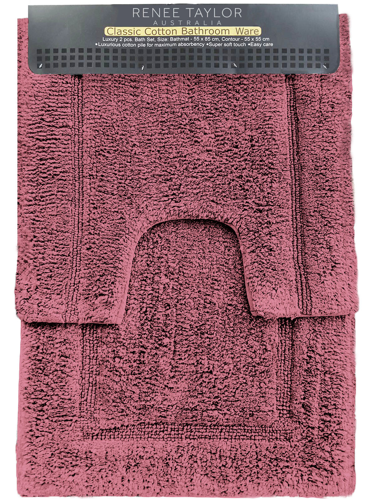 2 Piece 2200 GSM Tufted Rosebud Bath Mat Set by Renee Taylor V107-SH314775