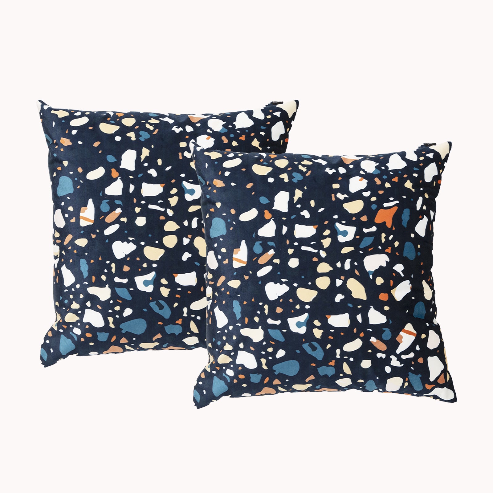 Terazzo Twin Pack Poly Velvet Printed Cushion by Renee Taylor V107-SH317010