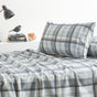 Heathered Plaid 175 GSM Egyptian Cotton Flannelette Sheet Set by Park Avenue Queen V107-SH324920