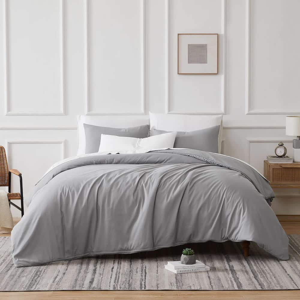 700 TC Tencel Lyocell Fibre & Cotton Dove Super King Quilt Cover Set by Renee Taylor V107-SH328045