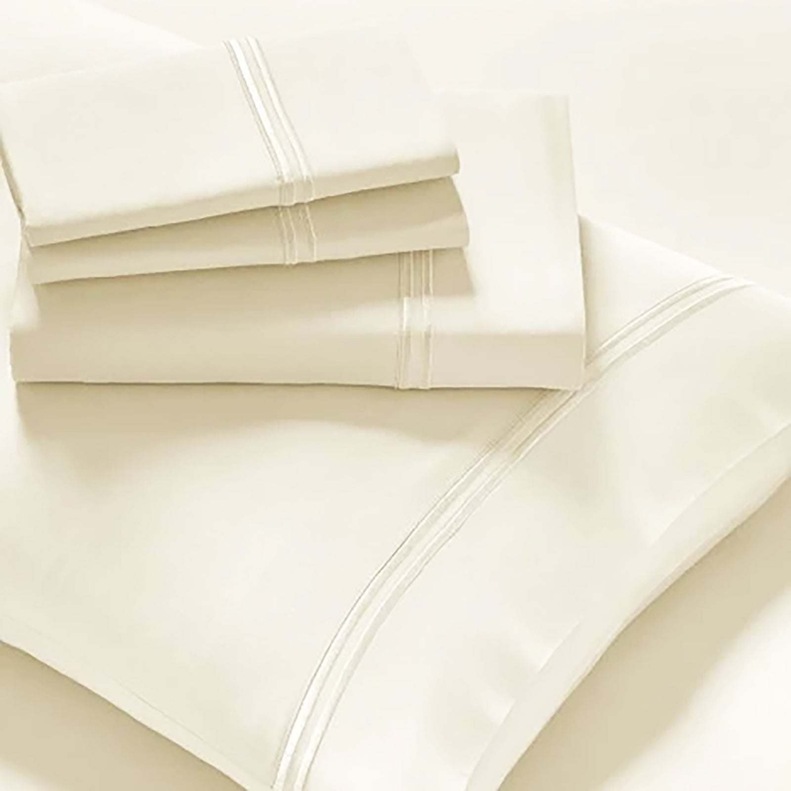 Strada Embroidered 1000 TC Egyptian Cotton Pristine Split King Sheet sets by Renee Taylor V107-SH328120