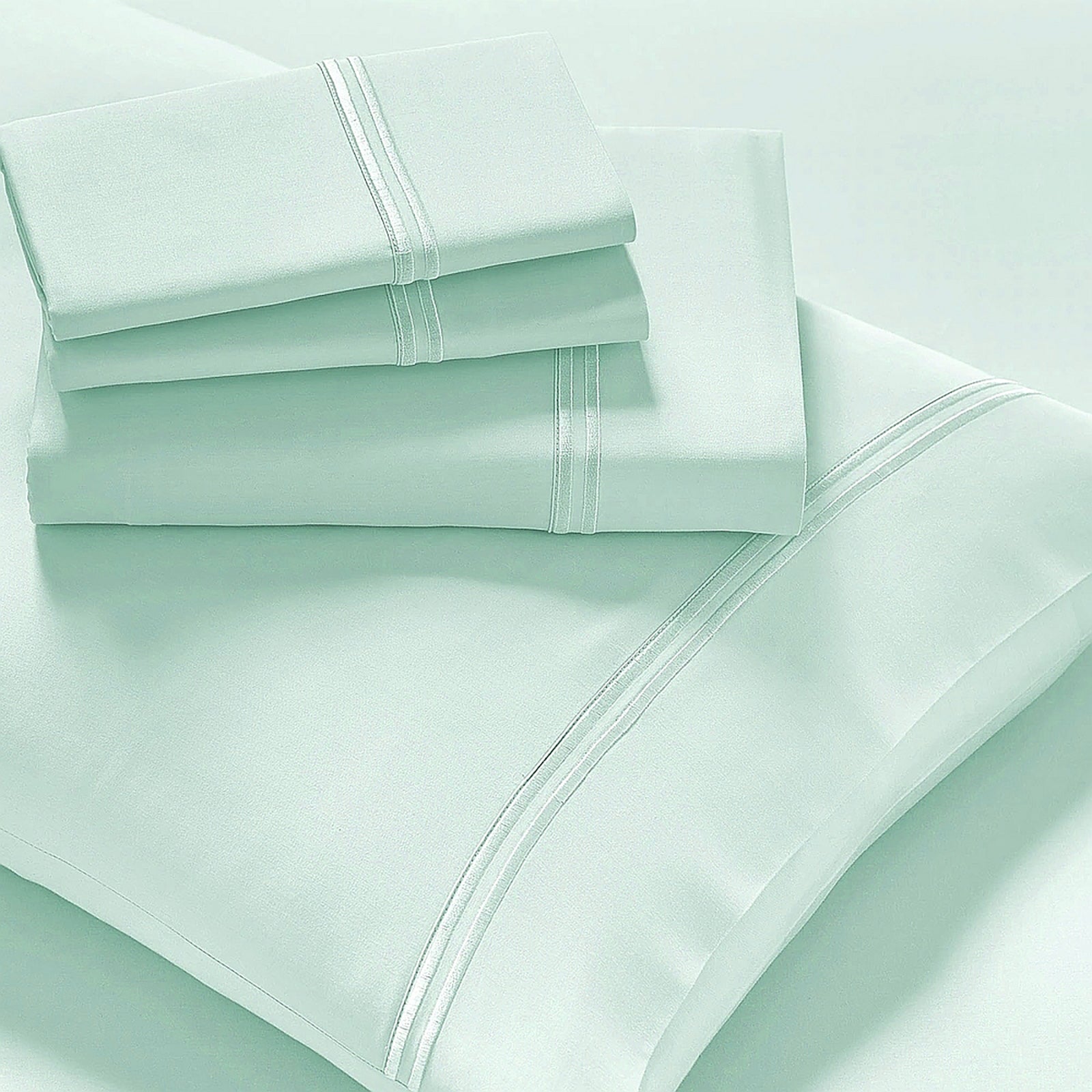 Strada Embroidered 1000 TC Egyptian Cotton Spa Deep Queen Sheet sets by Renee Taylor V107-SH328125