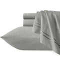 Strada Embroidered 1000 TC Egyptian Cotton Silver Charcoal Super King Sheet sets by Renee Taylor V107-SH328195