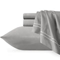 Strada Embroidered 1000 TC Egyptian Cotton Silver White Queen Quilt Cover Sets by Renee Taylor V107-SH328325