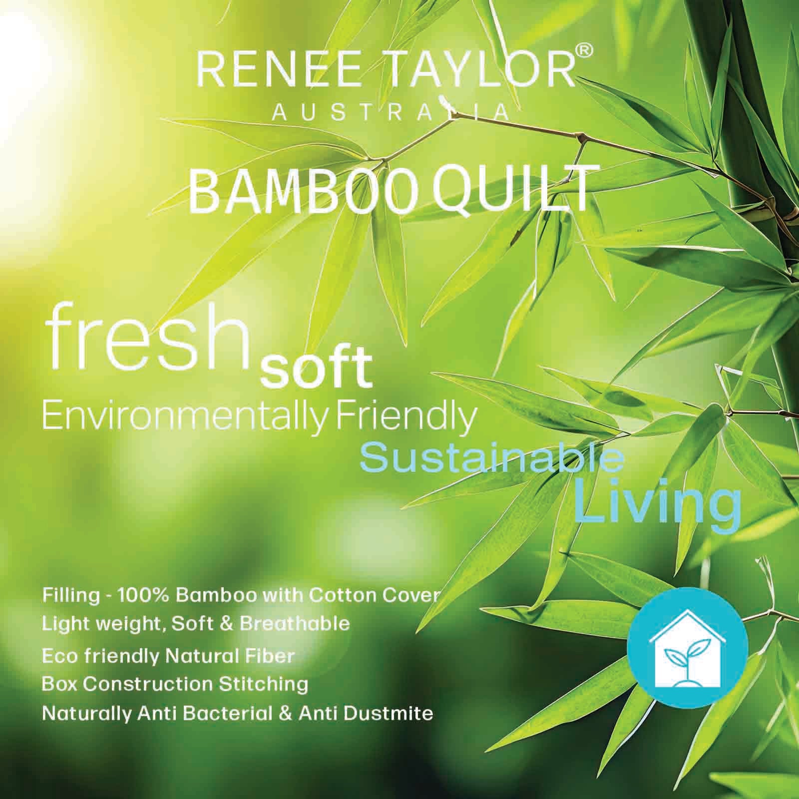 400 GSM All Seasons Natural Bamboo Queen Quilt by Renee Taylor V107-SH332090