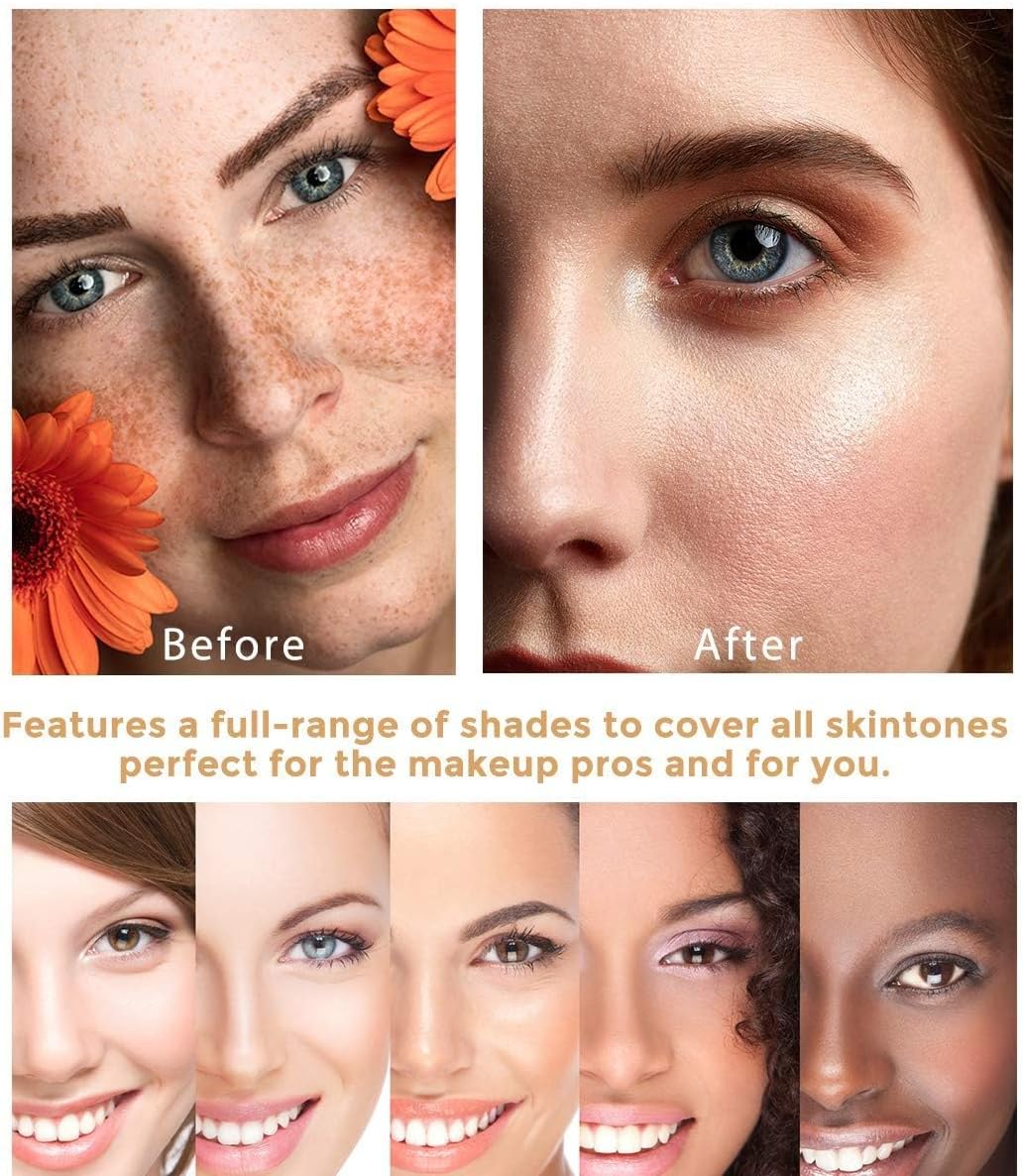 ReviGLam TLM Colour Changing Liquid Foundation Hides Wrinkles & Lines, BB Cream Makeup Base Concealer Cover V107-TLM-FF-401345-2