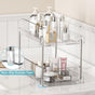 2 Pack Bathroom Organizer, 2 Tier Clear Under Sink Organizers Vanity Countertop Storage Container,Cabinet V1079-BATHO2