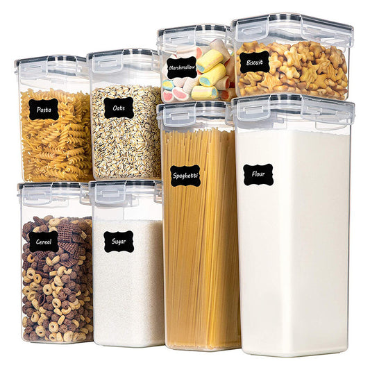 Airtight Food Storage Containers with Lids, 8 PCS Kitchen and Pantry Organization Canisters, BPA-Free, V1079-FOODCONTAIN8