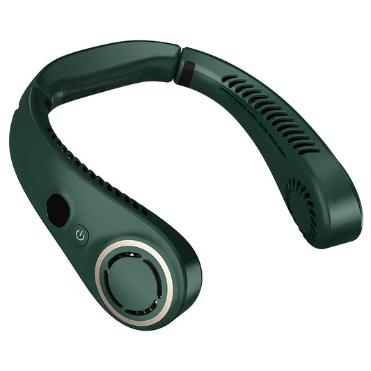 Portable Neck Fan Upgraded, Neckbrace Personal Hands Free, 5 Speed Gears Adjustment, 2000 mAh Wearable V1079-NECKFANS20GREEN