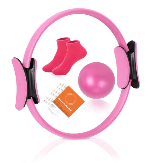 Pilates Ring Kit - Pilates 14" Magic Circle, 9" Mini Exercise Ball for Inner Thighs, Arms & Core Toning - V1079-PILATESPACK20250820001