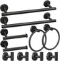 10pcs Bathroom Hardware Set, Including 16" Hand Towel Bars, Toilet Paper Holders, Towel Rings, Robe Towel V1079-T0WEL10