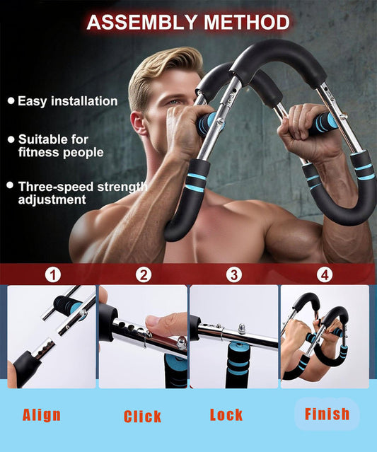 Twister Arm Trainer for Men & Women, 60-110lb Adjustable Arm & Chest Workout Equipment, Portable Home Gym V1079-TRAINER20250820001